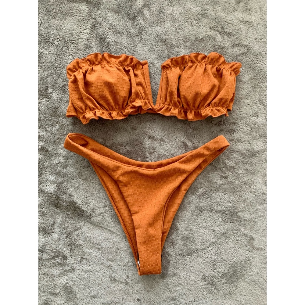 V-Wire Frill Swimsuit